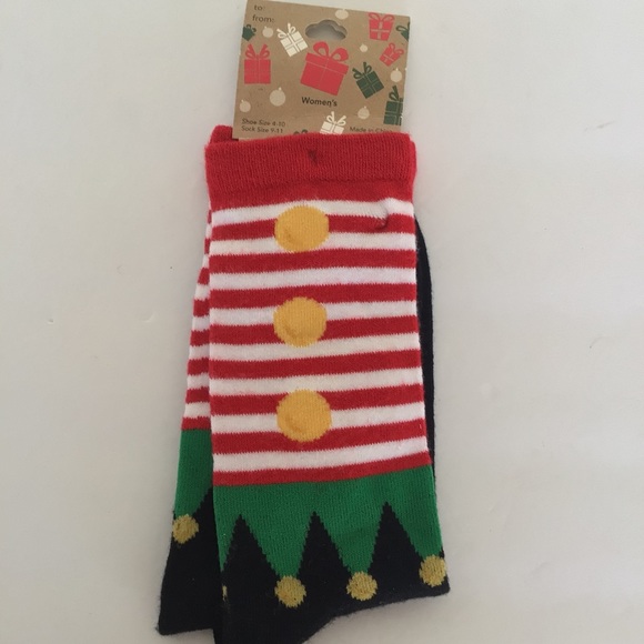 KBELL CHRISTMAS ELF SOCKS NWT SIZES 4-10 - Picture 4 of 8